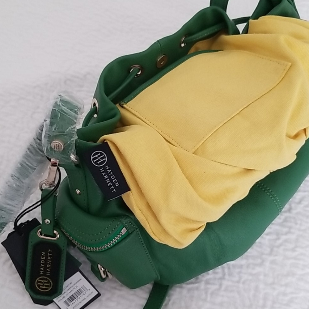 HAYDEN HARNETT GREEN LEATHER CROSS BODY BAG NWT - Picture 11 of 16
